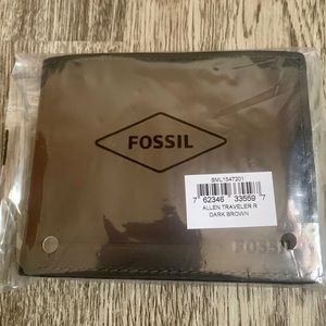 Dark brown leather wallet